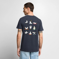 Yoga Möwen - Unisex Premium T-Shirt - Jeansblau 