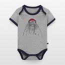 Kurt Hansen Walross - Baby Bio-Kurzarm-Kontrastbody - Grau/Navy 