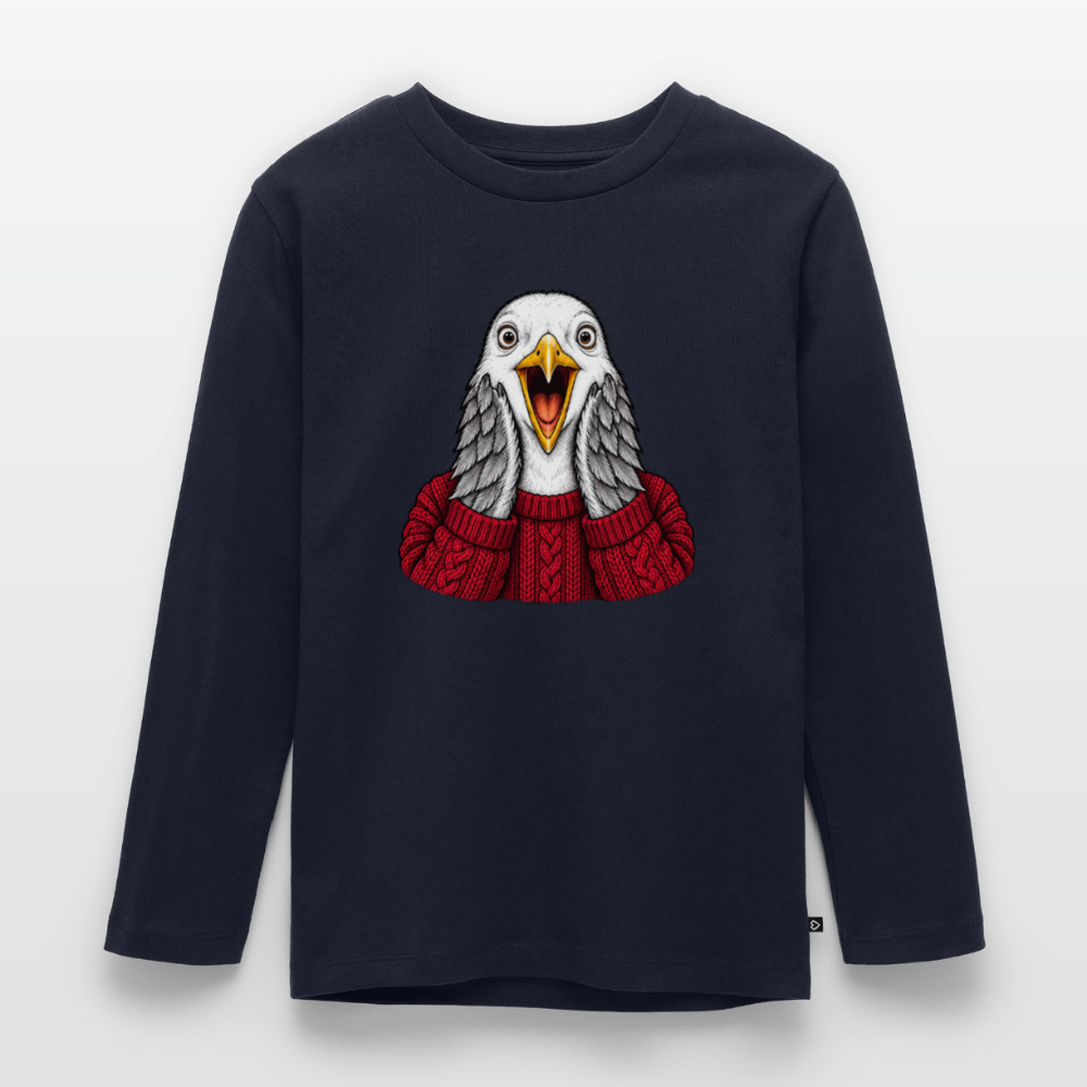 Möwe allein zu Haus - Kinder Premium Langarmshirt - Navy