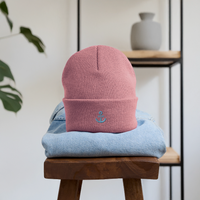 Anker - Bestickte Wintermütze - Rosa