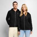Gestickte Möwe - Unisex Premium Kapuzenjacke - Schwarz