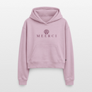 MEERCI - Cropped Oversized Heavyweight Frauen Hoodie - Altrosa