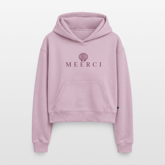 MEERCI - Cropped Oversized Heavyweight Frauen Hoodie