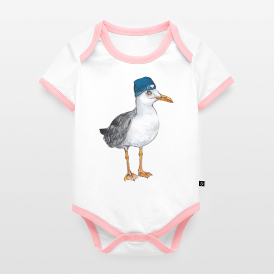 Hauk Original - Baby Organic Short-Sleeve Contrast Bodysuit