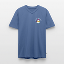 Team Dreist - Männer Bio-T-Shirt mit V-Ausschnitt - Taubenblau