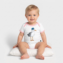 Hauk Original - Baby Bio-Kurzarm-Kontrastbody - Weiß/Rose 