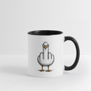F**k You Möwe - Tasse zweifarbig - Weiß/Schwarz