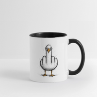 F**k You Möwe - Tasse zweifarbig - Weiß/Schwarz