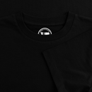 Wellenherz Stick - Frauen Premium Oversized Bio Cropped T-Shirt - Schwarz