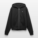 Gestickte Möwe - Frauen Premium Kapuzenjacke - Schwarz