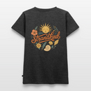 Strandkind - Frauen Bio-T-Shirt mit V-Ausschnitt - Anthrazit meliert
