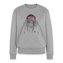 Kurt Hansen Walross - Frauen Premium Pullover - Grau meliert