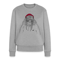 Kurt Hansen Walross - Frauen Premium Pullover - Grau meliert