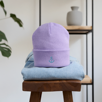 Anker - Bestickte Wintermütze - Lavendel