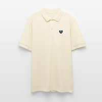 Wellenherz - Unisex Bio-Poloshirt - Natur