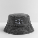 Im Herzen verankert - Vintage Bucket Hat - Vintage Schwarz