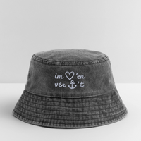 Im Herzen verankert - Vintage Bucket Hat - Vintage Schwarz