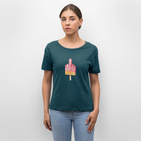 F**k You Eis - Relaxed Frauen Bio-T-Shirt - Dunkles Petrol