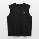 Wellenherz - Frauen Organic Sleeveless T-Shirt - Schwarz
