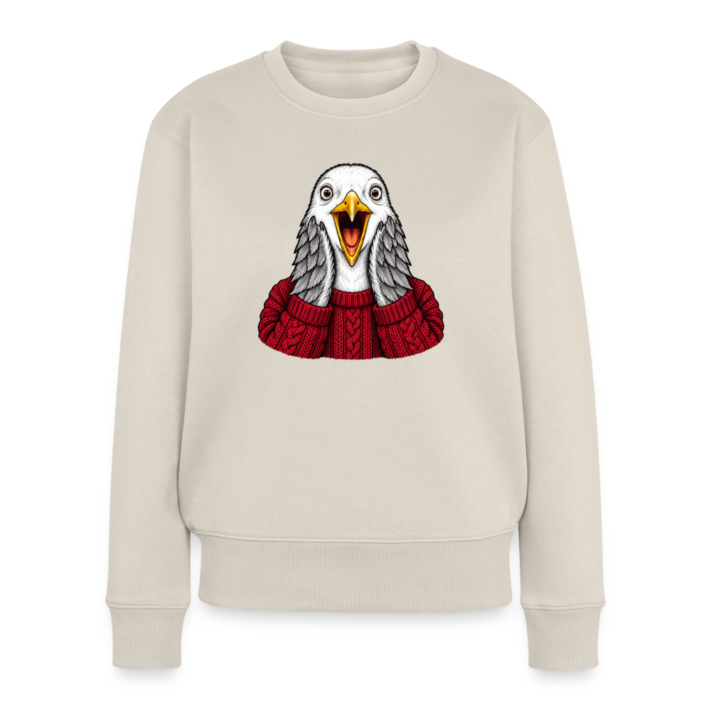 Möwe allein zu Haus - Frauen Premium Pullover - Beige