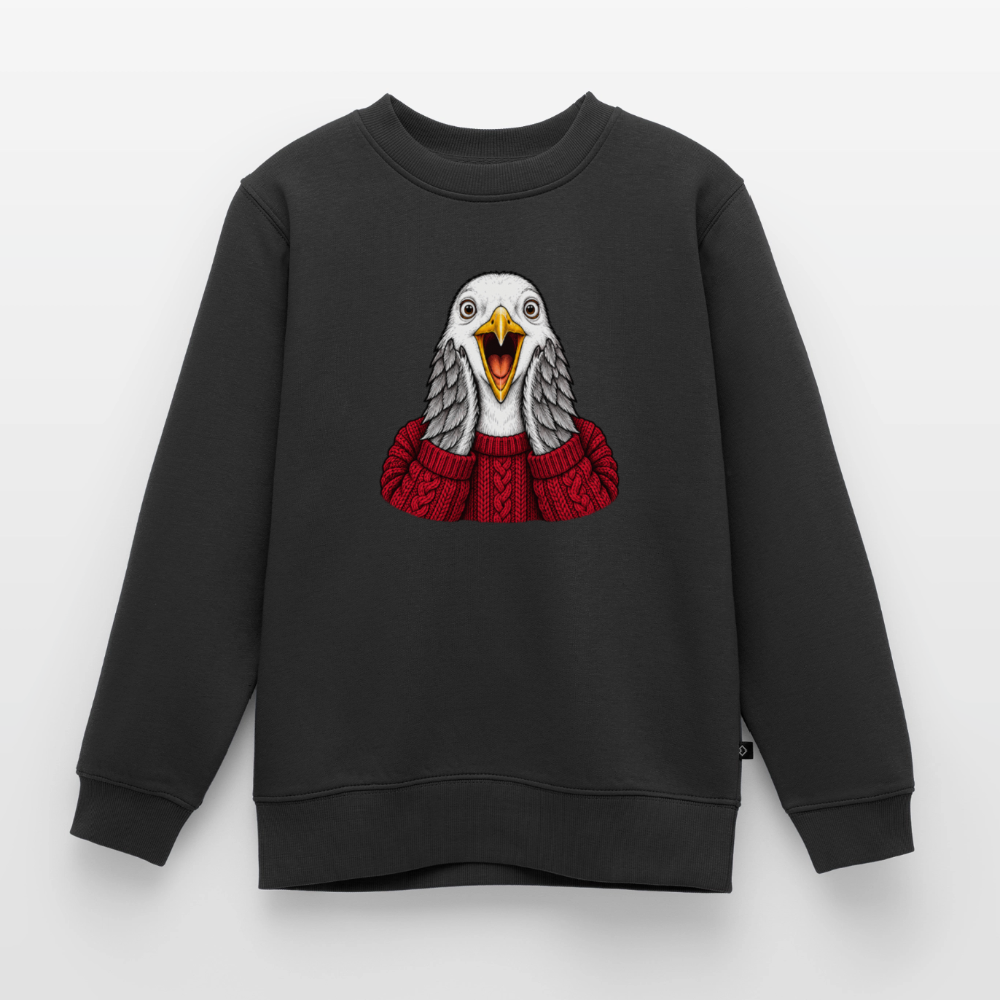 Möwe allein zu Haus - Kinder Premium Pullover - Schwarz