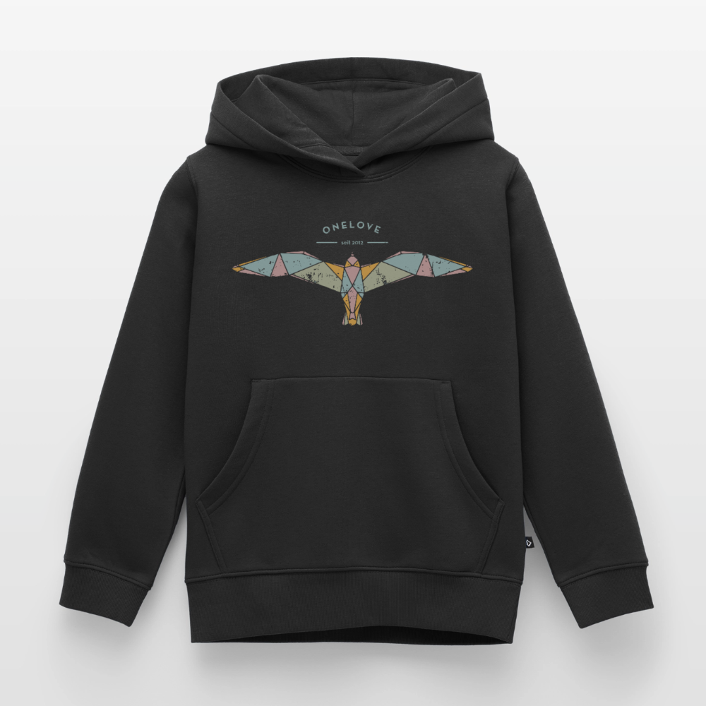Vintage Möwe - Kinder Premium Hoodie - Schwarz