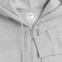 Gestickte Möwe - Frauen Premium Kapuzenjacke - Grau meliert