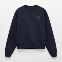 Im Herzen Verankert Stick - Relaxed Frauen Organic Sweatshirt - Navy
