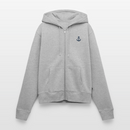 Anker Stick - Frauen Premium Kapuzenjacke - Grau meliert