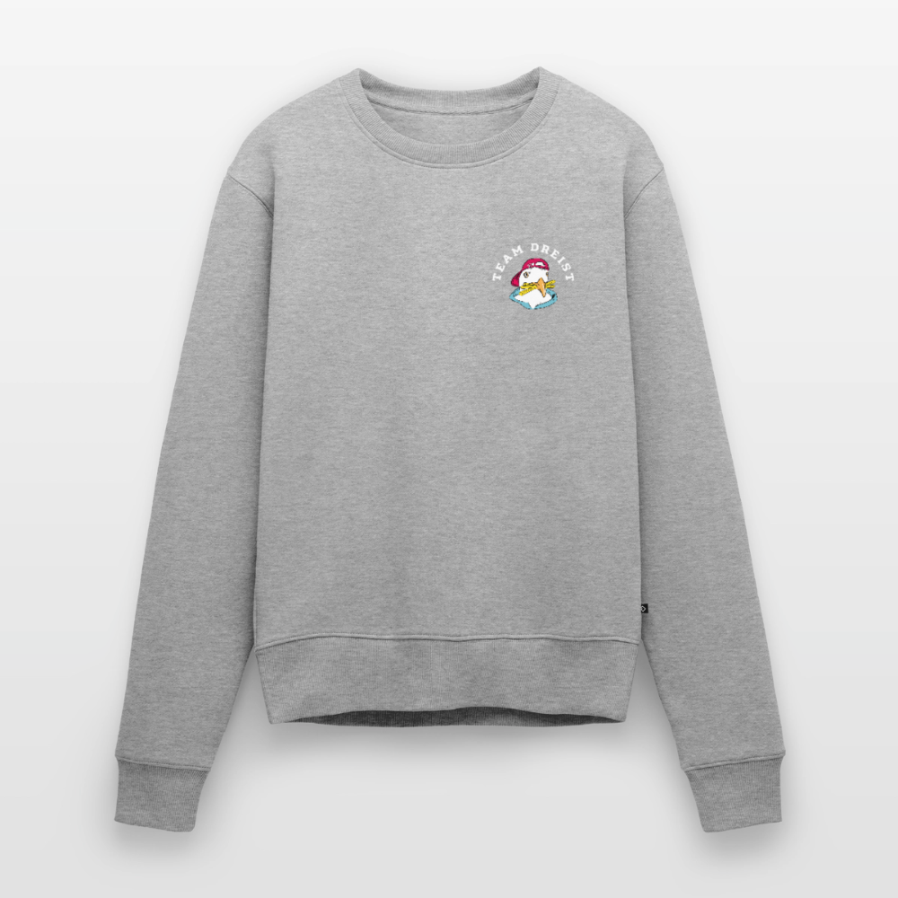 Team Dreist - Frauen Premium Pullover - Grau meliert
