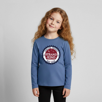 Strandkind Original - Kinder Premium Langarmshirt - Taubenblau