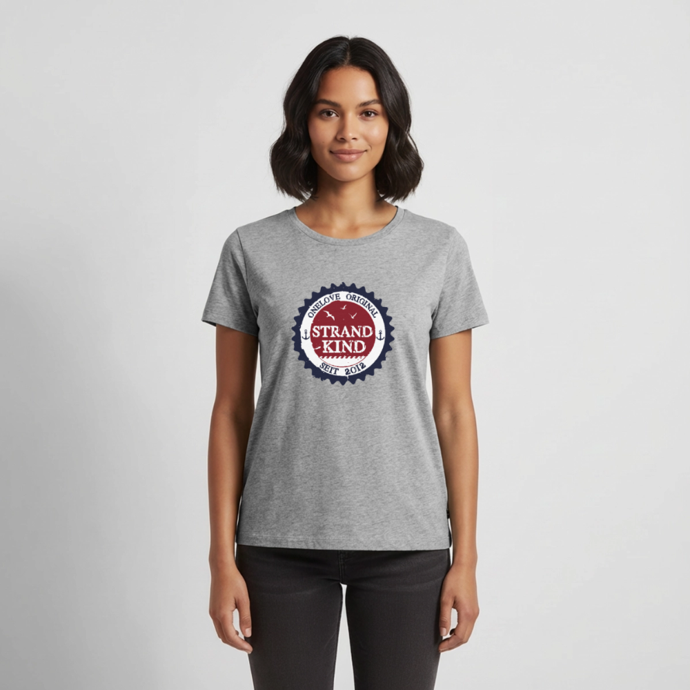Strandkind Original - Frauen Premium T-Shirt - Grau meliert