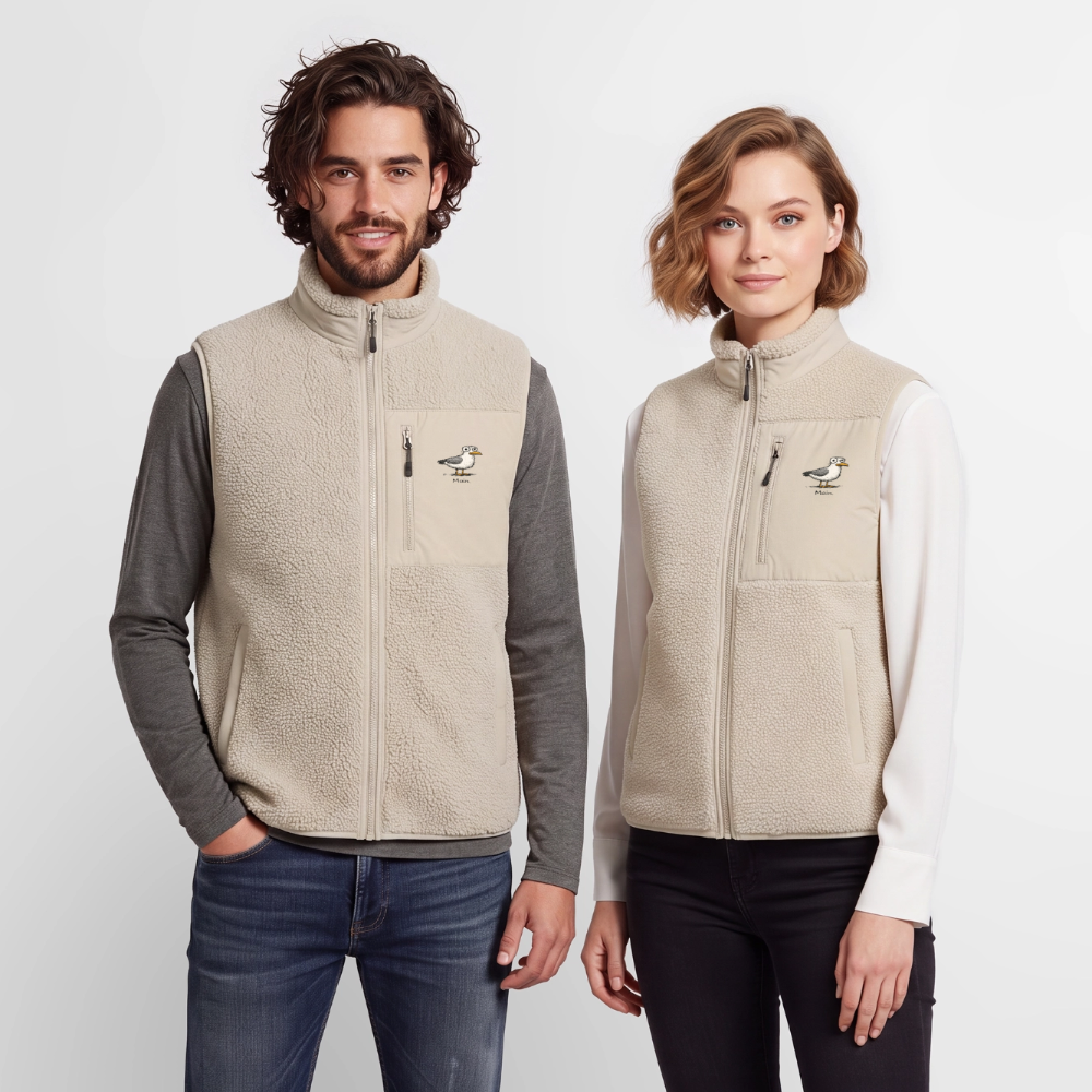 Möwenkopp - Unisex Sherpaweste - Beige