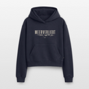 Meerverliebt - Cropped Oversized Heavyweight Frauen Hoodie - Navy