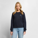 Wellenherz Stick - Frauen Premium Pullover - Navy