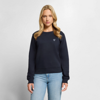 Wellenherz Stick - Frauen Premium Pullover - Navy