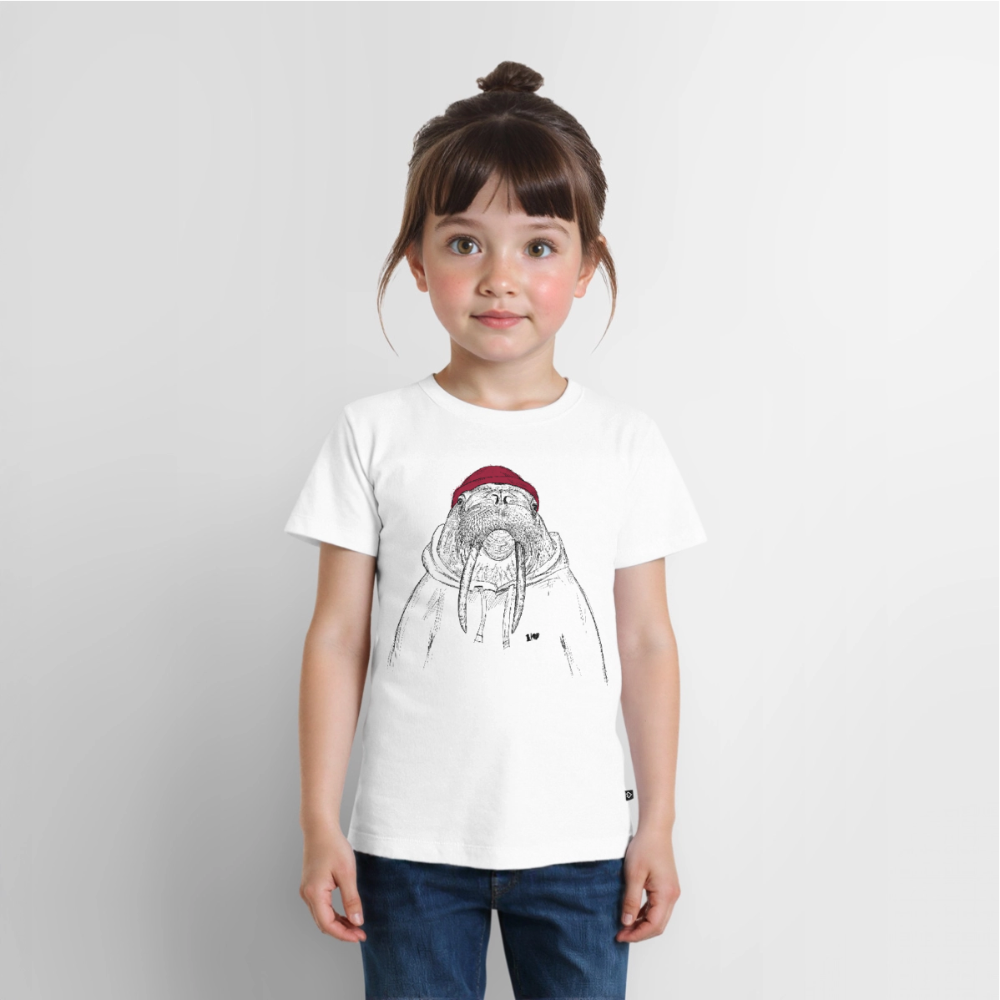 Kurt Hansen Walross - Kinder Premium T-Shirt - Weiß