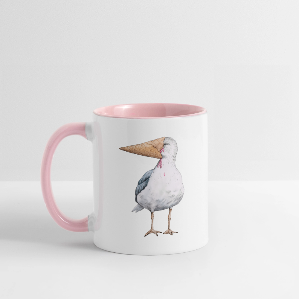 Eisvogel - Tasse zweifarbig - Weiß/Pink