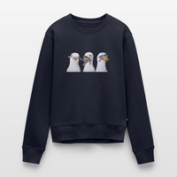 Drei Weise Möwen - Frauen Premium Pullover - Navy