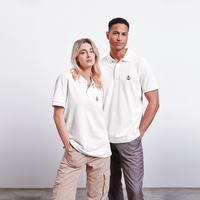 Anker - Unisex Bio-Poloshirt - Weiß
