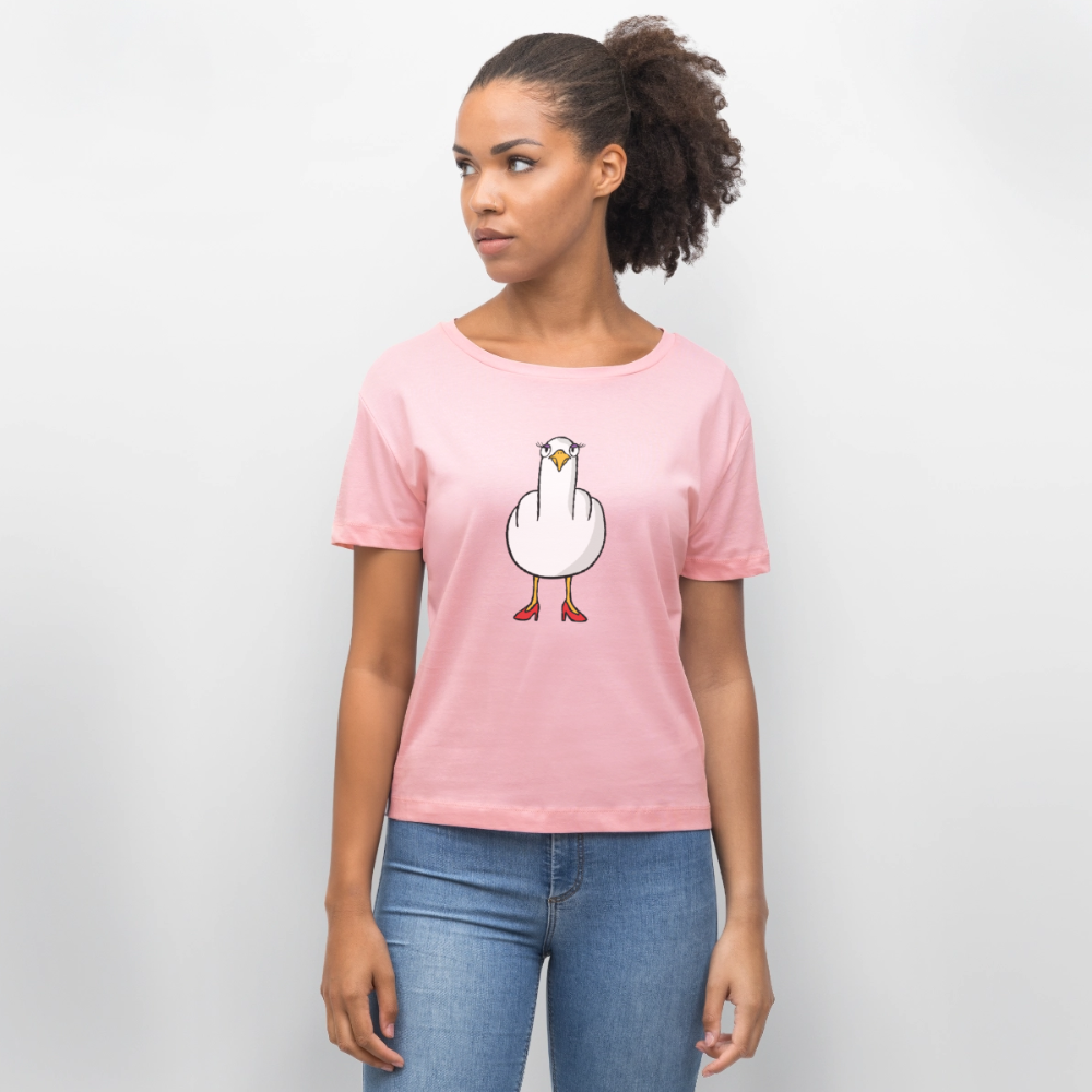 F**k You Möwenlady - Relaxed Frauen Bio-T-Shirt - Hellrosa