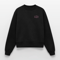 Im Herzen Verankert Stick - Relaxed Frauen Organic Sweatshirt - Schwarz