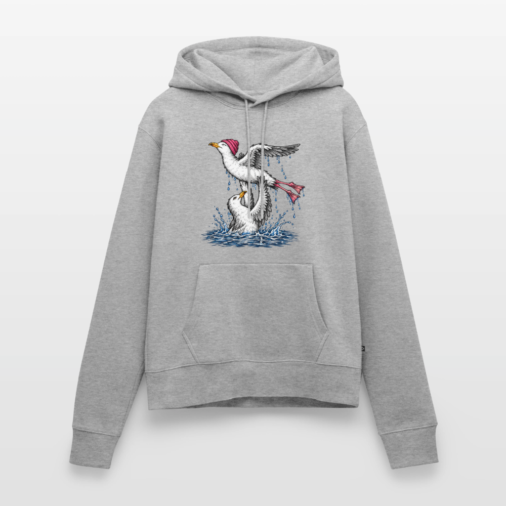 Dancing Möwe - Frauen Premium Hoodie - Grau meliert