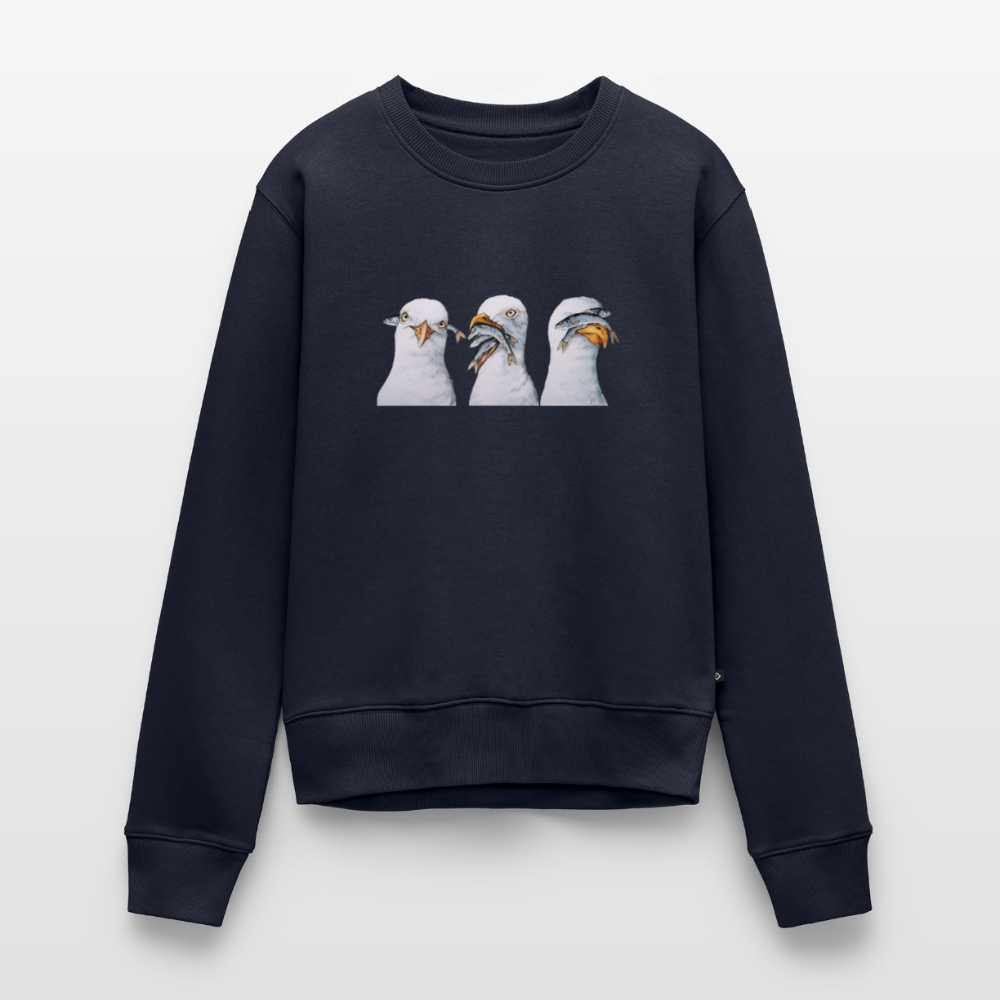 Drei Weise Möwen - Frauen Premium Pullover - Navy
