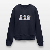 Drei Weise Möwen - Frauen Premium Pullover - Navy