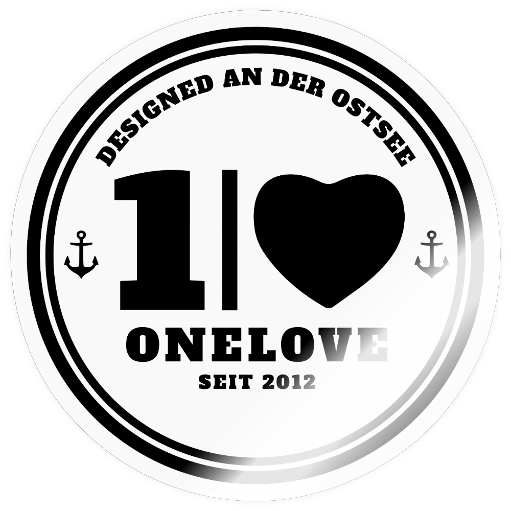 ONELOVE - Sticker Größe S (10 x 10 cm) - Transparent glänzend