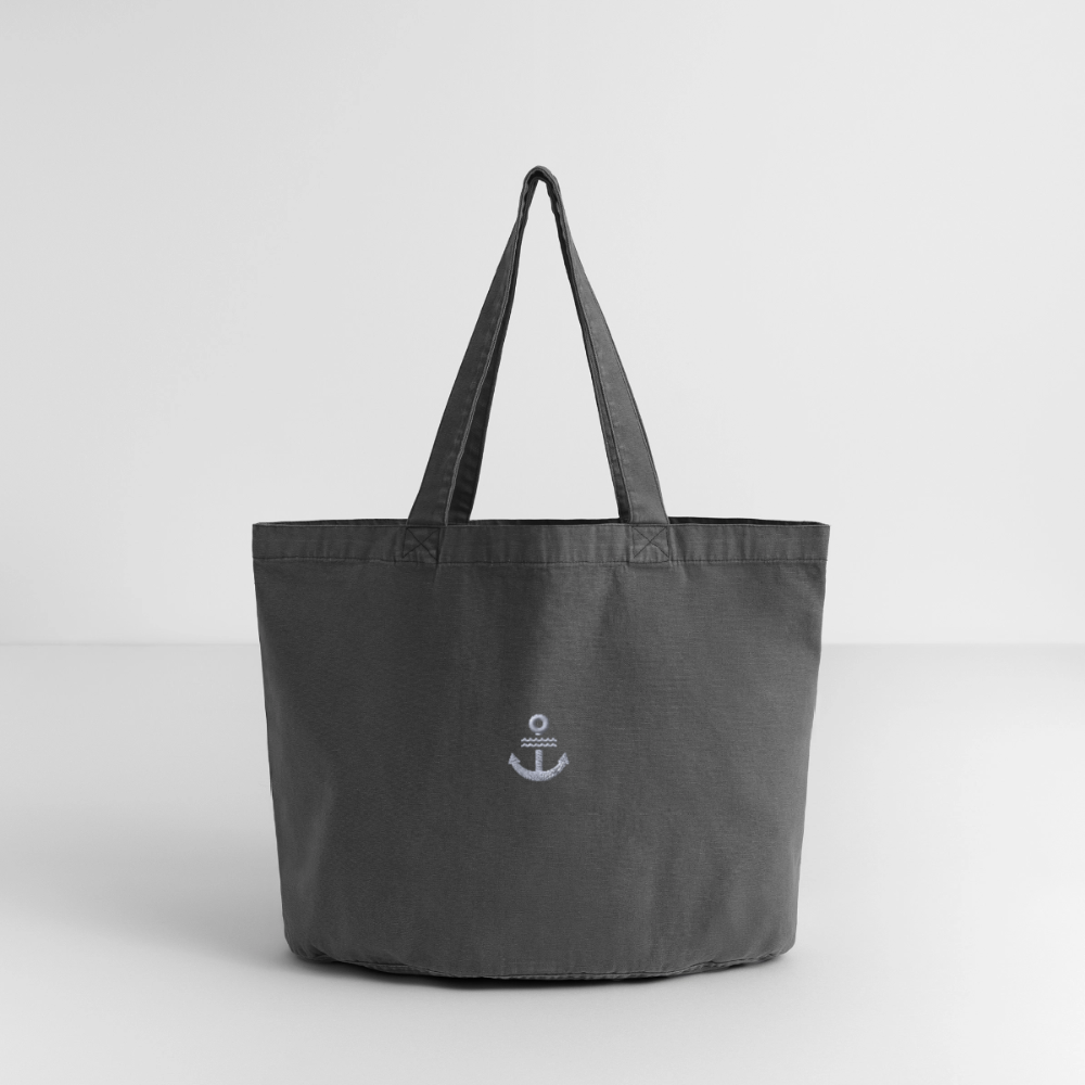 Anker - Vintage-Washed Shopper - Vintage Schwarz