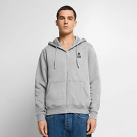Moin Möwe Stick - Unisex Premium Kapuzenjacke - Grau meliert
