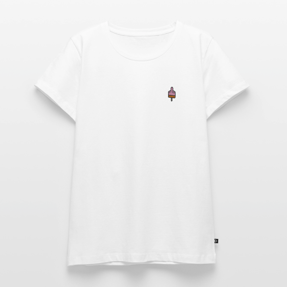 F**k You Eis Stick - Frauen Premium T-Shirt - Weiß