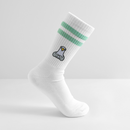 Lovebird - Gestreifte Tennissocken - Weiß/Mint